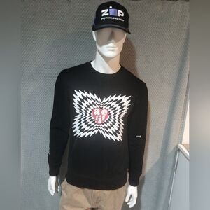 Alife Logo, Holy Fool Black Crewneck Sweatshirt Sz Large